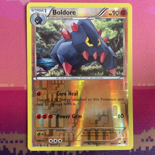 Pokemon Card Boldore Phantom Forces Reverse Holo Uncommon 49/119 NM