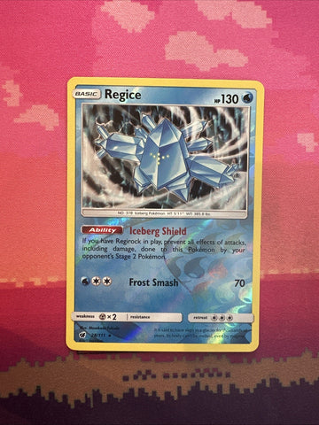 Pokemon Card Regice Crimson Invasion Reverse Holo Rare 28/111 Near Mint