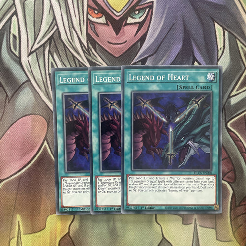 DLCS-EN008 x3 Legend of Heart Common Excellent Condition Yugioh