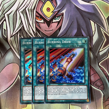 ETCO-EN057 x3 Burning Draw Super Rare Excellent Condition Yugioh