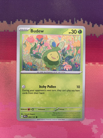 Pokemon Card Budew Prismatic Evolutions Common 004/131 Near Mint