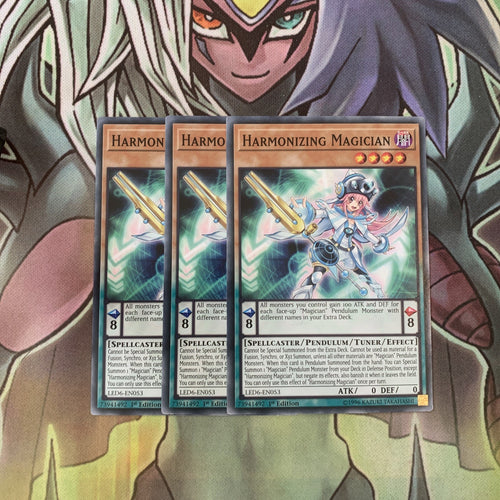 LED6-EN053 x3 Harmonizing Magician Common Excellent Condition Yugioh