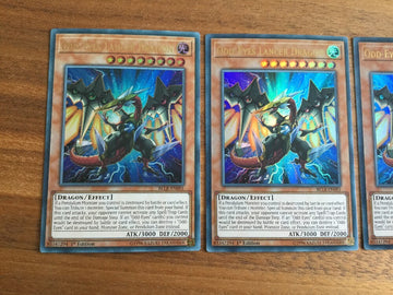 BLLR-EN001 Yugioh - 3x Odd-Eyes Lancer Dragon - Ultra Rare - Playset (back)