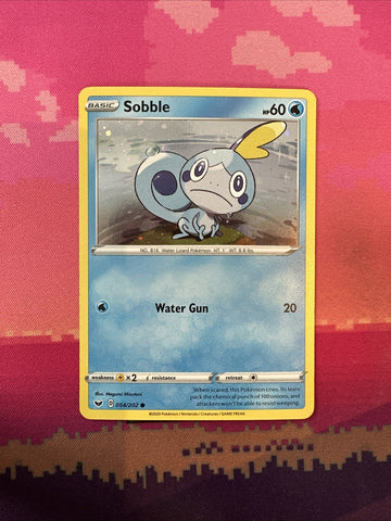 Pokemon Card Sobble Sword & Shield Cosmo Holo 054/202 Near Mint
