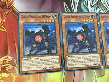 STOR-EN027 Yugioh 3x Karakuri Watchdog MDL 313 "Saizan" (NM) (back)
