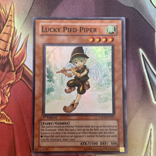 taev-en021 Lucky Pied Piper 1st Edition (MINT) Super Rare Yugioh!