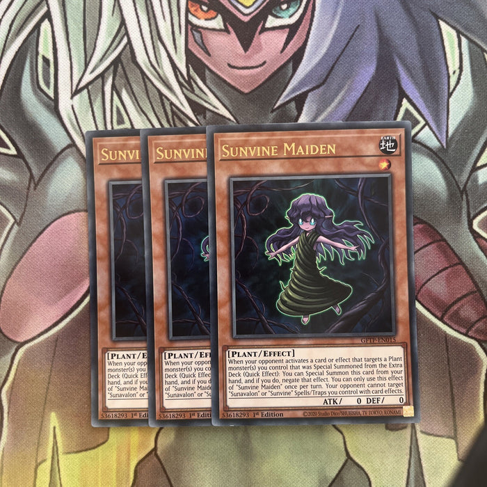 GFTP-EN015 x3 Sunvine Maiden Ultra Rare Excellent Condition Yugioh