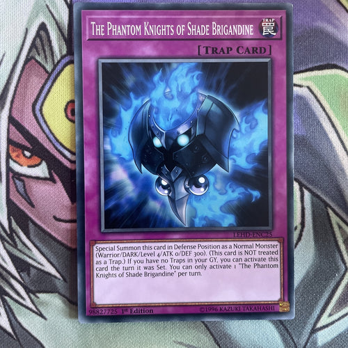 LEHD-ENC25 The Phantom Knights Of Shade Brigadine 1st Edition NM Yugioh Card