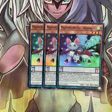 DOCS-EN025 x3 Majespecter Cat - Nekomata Super Rare Excellent Condition Yugioh