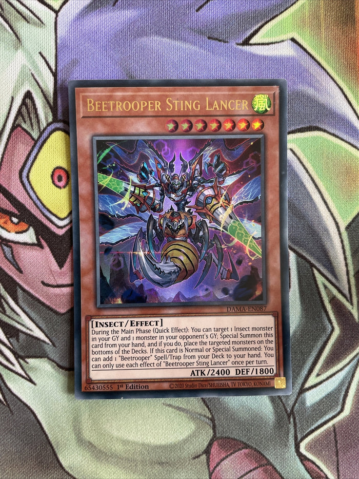 DAMA-EN087 Beetrooper Sting Lancer Ultra Rare 1st Edition NM Yugioh Card