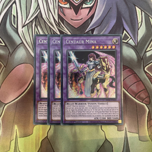 BROL-EN020 x3 Centaur Mina Secret Rare Excellent Condition Yugioh