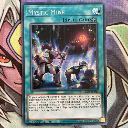 MP20-EN080 Mystic Mine Prismatic Secret Rare 1st Edition NM Yugioh Card