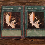 LON-100  3x Miracle Dig YuGiOh Playset