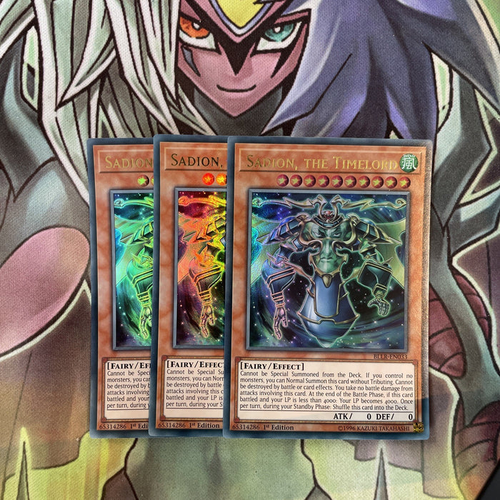 BLLR-EN033 x3 Sadion, the Timelord Ultra Rare Excellent Condition Yugioh