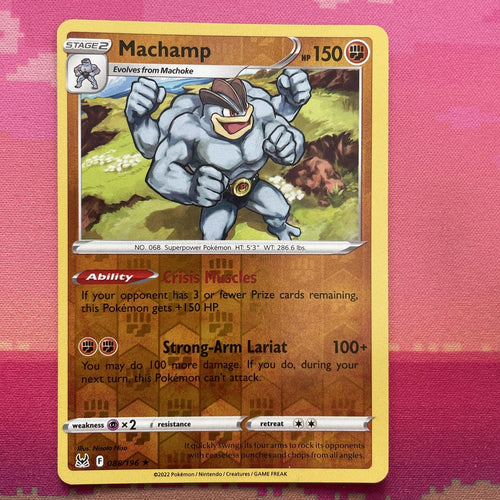 Pokemon Card Machamp Lost Origin Reverse Holo Rare 088/196 Near Mint