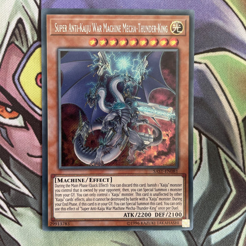 SAST-EN081 Super Anti-Kaiju War Machine Mecha-Thunder-King Secret NM Yugioh Card
