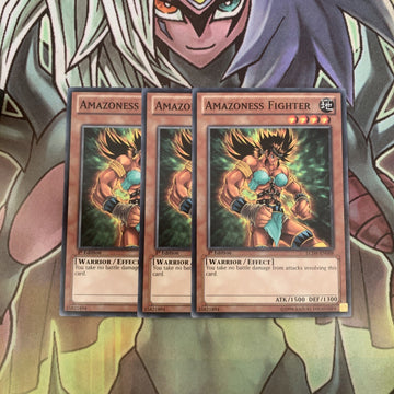 LCJW-EN088 x3 Amazoness Fighter Common Excellent Condition Yugioh