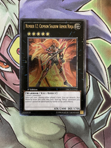 ORCS-EN042 Number 12: Crimson Shadow Armor Ninja Ultimate 1st Edition NM Yugioh