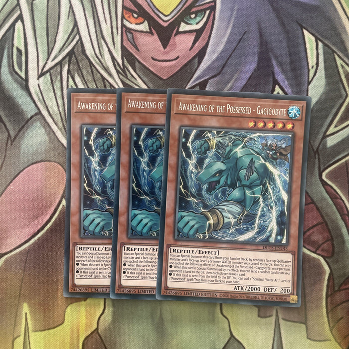 DLCS-EN143 x3 Awakening of the Possessed - Gagigobyte Secret Excellent Yugioh