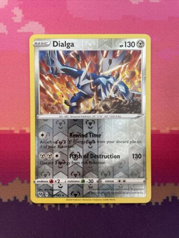 Pokemon Card Dialga Vivid Voltage Reverse Holo Rare 121/185 Near Mint