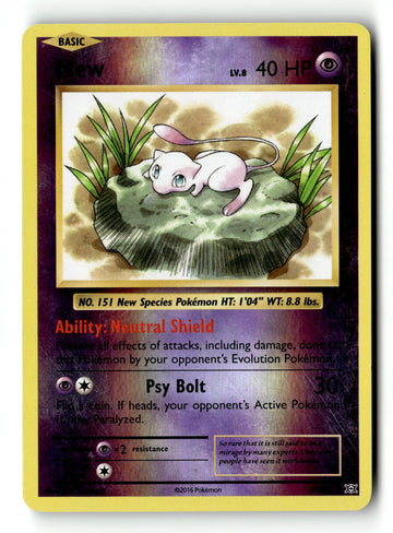 Pokemon Card Mew Reverse Holo LP XY - Evolutions 53/108