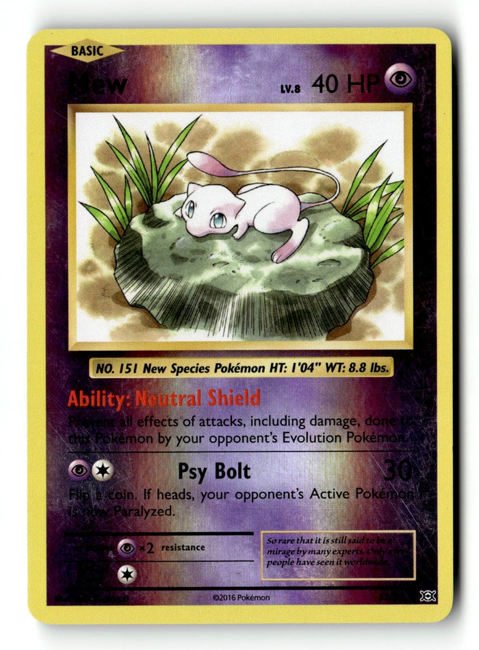 Pokemon Card Mew Reverse Holo LP XY - Evolutions 53/108