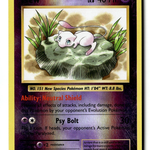 Pokemon Card Mew Reverse Holo LP XY - Evolutions 53/108