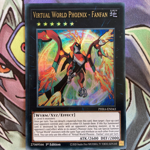 PHRA-EN043 Virtual World Phoenix - Fanfan Ultra Rare 1st Edition NM Yugioh Card