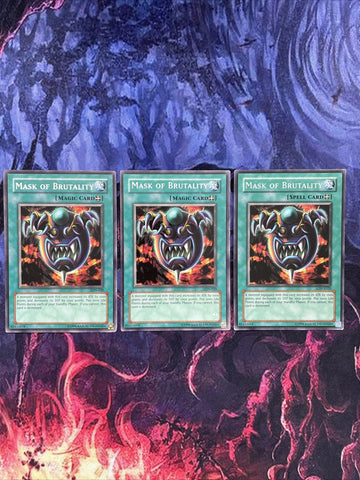 LON-E020 x3 Mask Of Brutality (Rare unl Ed) Yugioh Card