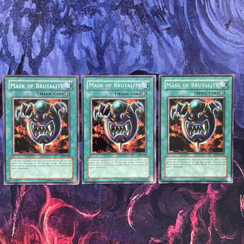 LON-E020 x3 Mask Of Brutality (Rare unl Ed) Yugioh Card