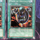 LON-E020 x3 Mask Of Brutality (Rare unl Ed) Yugioh Card