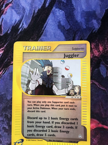 Pokemon Juggler - 126/147 - Uncommon Reverse Holo EXC Aquapolis (back)
