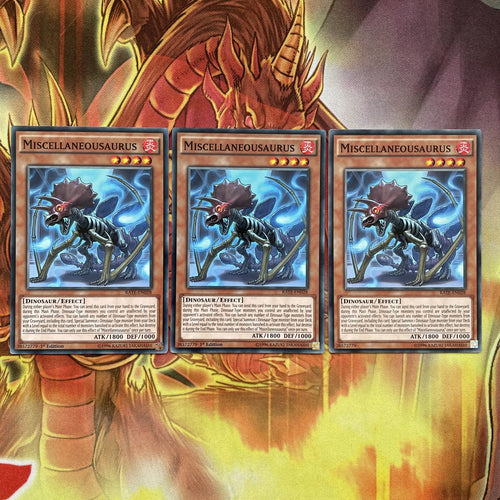 RATE-EN028 3 X - Miscellanousaurus - Common 1st Edition Yugioh