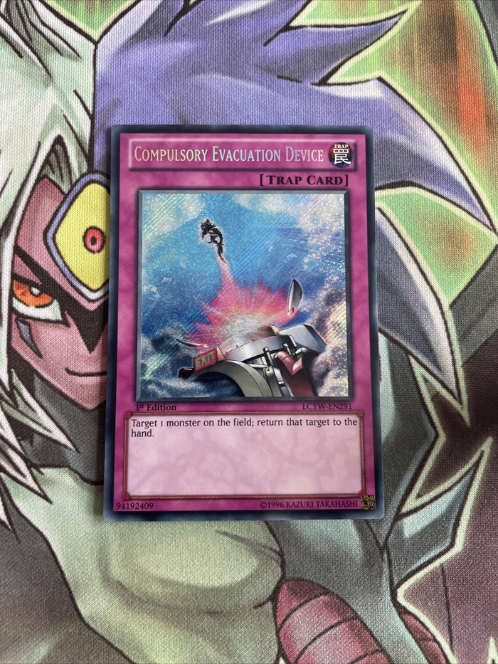 LCYW-EN291 Compulsory Evacuation Device Secret Rare 1st Edition NM Yugioh Card