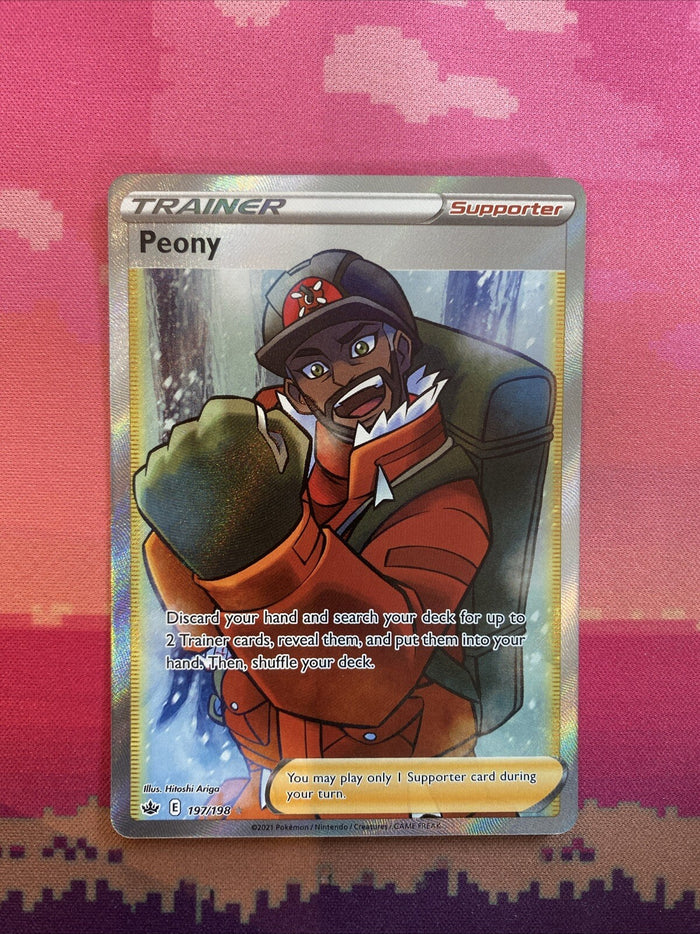 Pokemon Card Peony 197/198 Ultra Rare Chilling Reign NM
