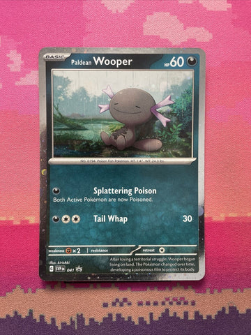 Pokemon Card Paldean Wooper 041 Black Star Promo NM