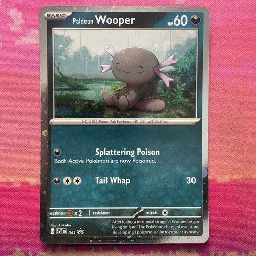 Pokemon Card Paldean Wooper 041 Black Star Promo NM
