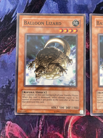 IOC-EN072/IOC-072 x3 Balloon Lizard Yugioh Cards Playset (back)