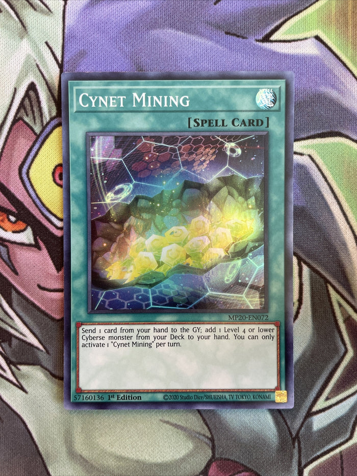 MP20-EN072 Cynet Mining Super Rare 1st Edition NM Yugioh Card
