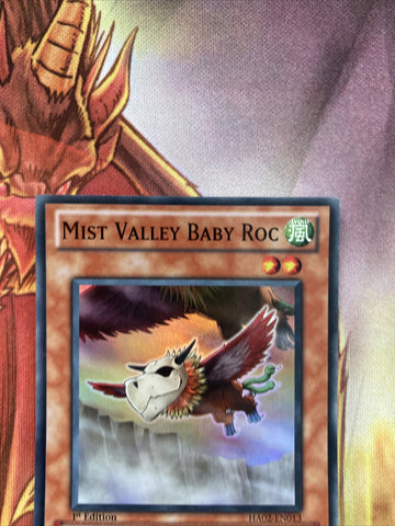 HA02-EN013 1x Yugioh Mist Valley Baby Roc 1st Edtion Super Rare (back)