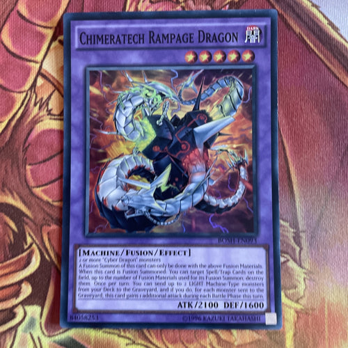 BOSH-EN093 Chimeratech Rampage Dragon Super Rare unl edition Mint YuGiOh Card