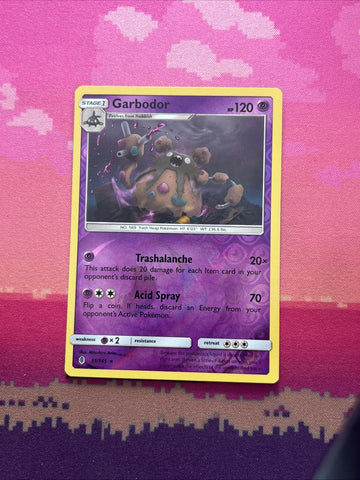 Pokemon Card Garbodor Guardians Rising Reverse Holo Rare 51/145 Near Mint