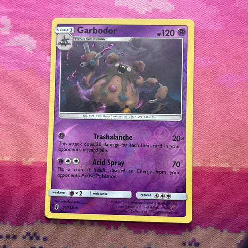Pokemon Card Garbodor Guardians Rising Reverse Holo Rare 51/145 Near Mint