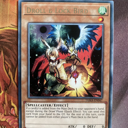 TAMA-EN047 Droll & Lock Bird Rare 1st Edition NM Yugioh Card
