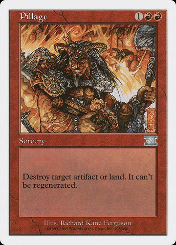 Pillage - Sixth Edition Uncommon Excellent Magic MTG