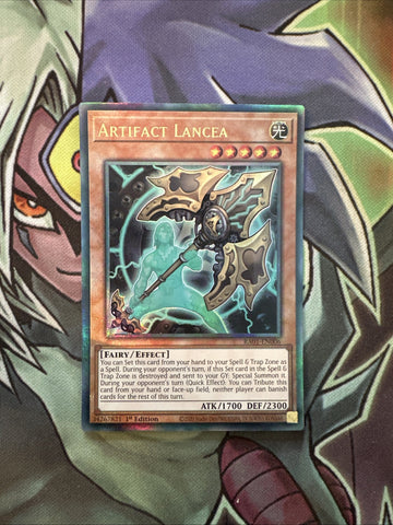 RA01-EN006 Artifact Lancea New Ultimate 1st Edition NM Yugioh Card