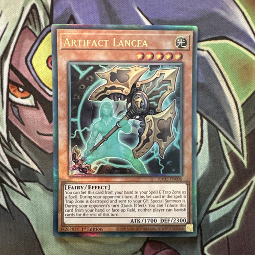 RA01-EN006 Artifact Lancea New Ultimate 1st Edition NM Yugioh Card