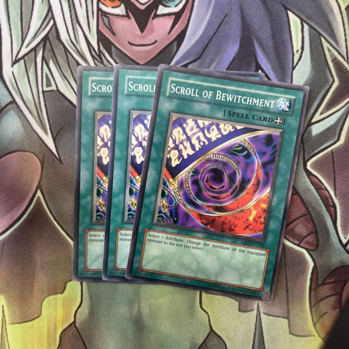 DB1-EN243 x3 Scroll of Bewitchment Common Excellent Condition Yugioh