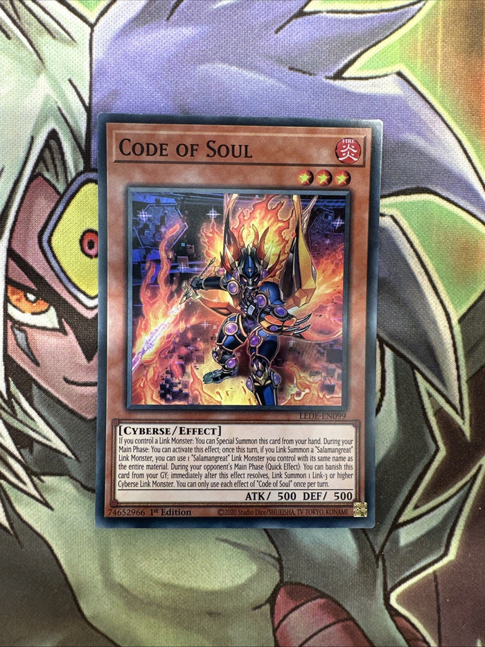 LEDE-EN099 Code Of Soul Super Rare 1st Edition NM Yugioh Card