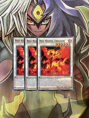 SAST-EN099 x3 Red Rising Dragon Common Excellent Condition Yugioh